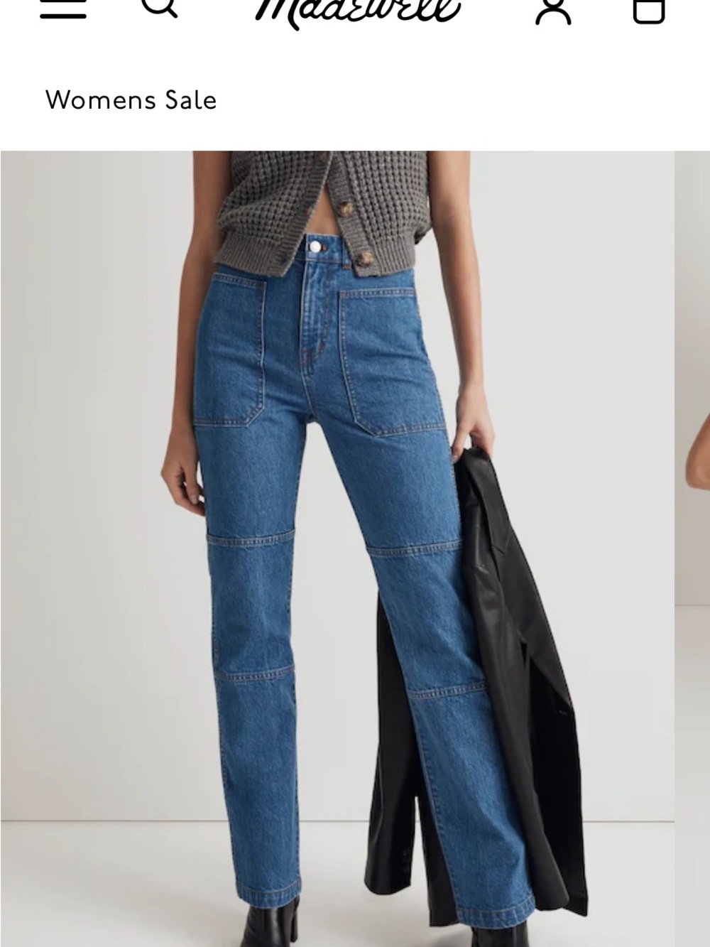 Madewell Blue  90s Straight  Utility Jeans size 27
